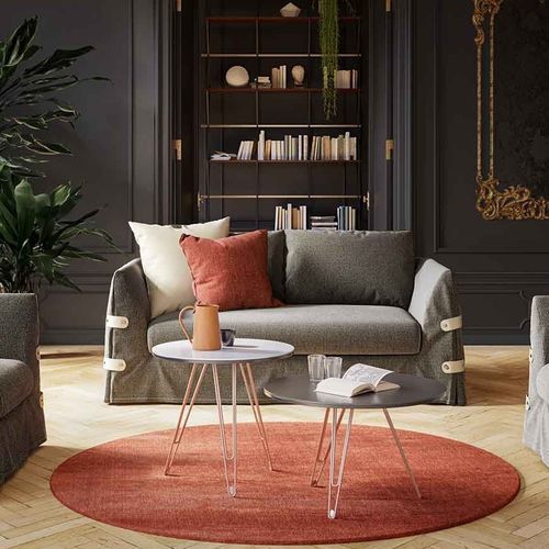 Canapé contemporain - Botton Up - LIU JO Living - en tissu / avec accoudoirs / gris