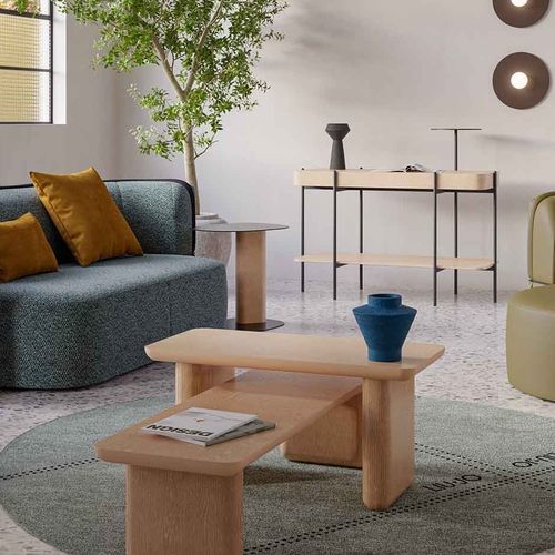 Banc contemporain - Caillou - LIU JO Living - en frêne / en carbone / sans dossier
