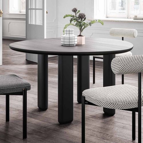 Table contemporaine - Caillou - LIU JO Living - en noyer / en frêne / en MDF laqué