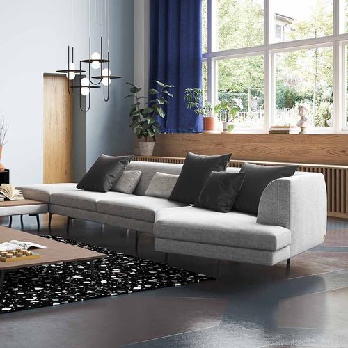 Canapé modulable - Warmover - LIU JO Living - contemporain / en tissu / gris