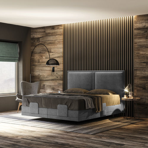 Lit double - Swissflex® Box - Swissflex - simple / contemporain / tapissé