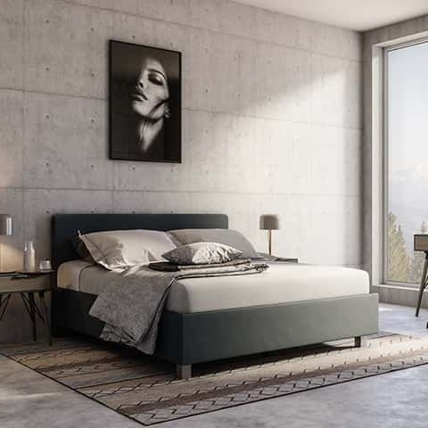 Lit double - Swissbed Expression - Swissflex - contemporain / combiné / en tissu