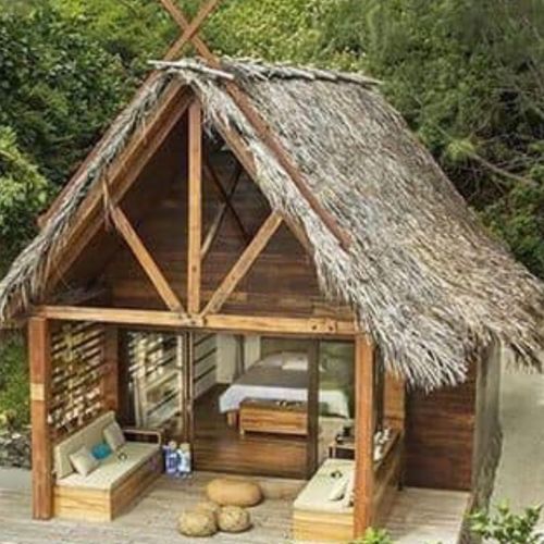 Gazebo bois - PT-Touchwood - en bois / toit en toile / toit en bois
