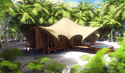 Maison préfabriquée - POIVRE ISLAND, SEYCHELLES - PT-Touchwood - bioclimatique / contemporaine / avec terrasse