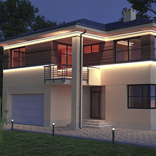 Corniche pour éclairage à LED ELCS Eleni LIGHTING pour façade