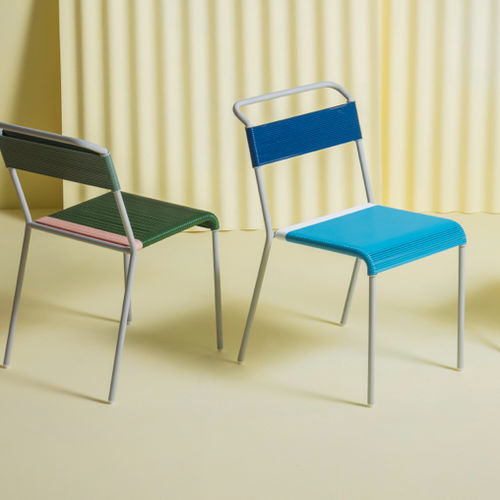 Chaise contemporaine - COLORIN - Mexa Design - d'intérieur / en PVC / avec piètement en métal