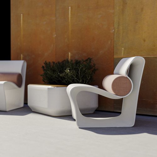 Fauteuil design original - BOLSTER - Model No. Furniture - en résine / à coussins / d'éco-conception