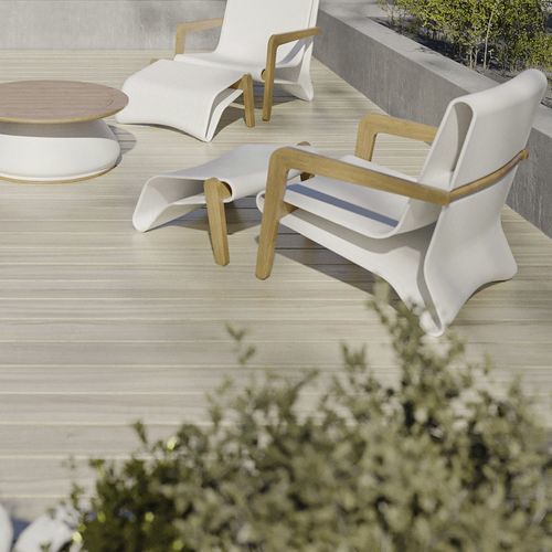 Repose-pied contemporain - SOLIS ADIRONDACK - Model No. Furniture - en bois / en résine / d'extérieur