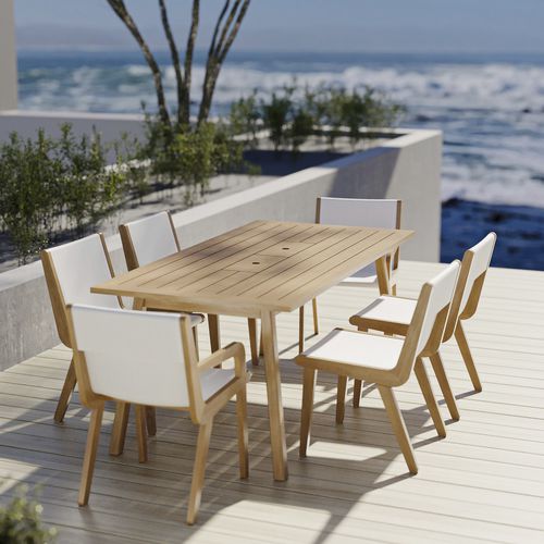 Table à manger contemporaine - SOLIS - Model No. Furniture - en cerisier / en orme / avec piètement en cerisier