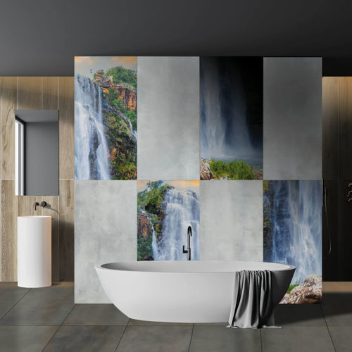 Panneau décoratif. en grès cérame - WATERFALL - BRENNERO CERAMICHE - pour agencement intérieur / 3D / imprimé