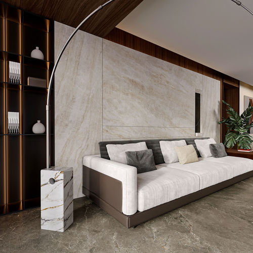 Plaque de pierre pour mur - TAJ MAHAL QUARTZITE - GANI MARBLE TILES - pour sol / pour agencement intérieur / brillante