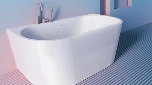 Baignoire ovale - AIDAR BRILLO - ZENON SMART SOLID SURFACE - près du mur / pour habitat / en acrylique