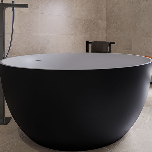 Baignoire ronde - BIWA - ZENON SMART SOLID SURFACE - à poser / pour habitat / en Solid Surface