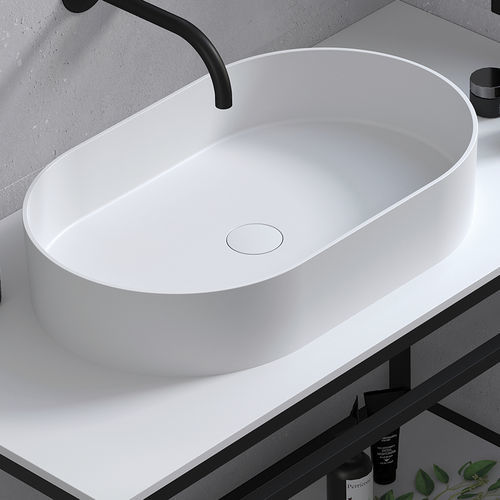 Vasque à poser - ESLA - ZENON SMART SOLID SURFACE - en Solid Surface / antibactérienne / finition mat