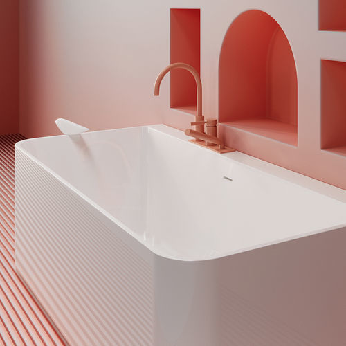 Baignoire près du mur - KIVU - ZENON SMART SOLID SURFACE - pour habitat / en acrylique / contemporaine