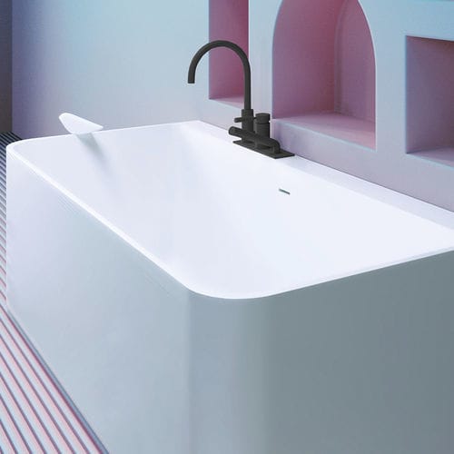 Baignoire près du mur - KIVU MATE - ZENON SMART SOLID SURFACE - pour habitat / en acrylique / contemporaine