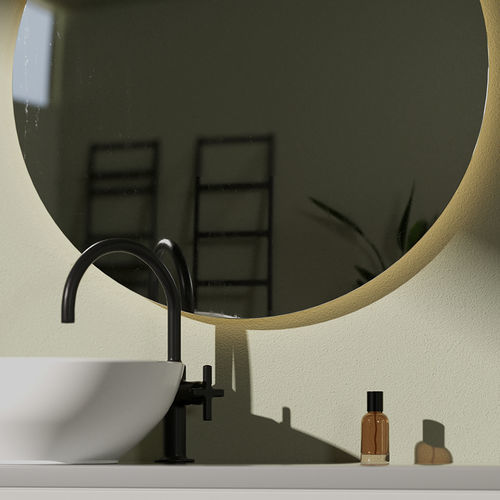 Miroir de salle de bain mural - ORION - ZENON SMART SOLID SURFACE - professionnel / contemporain / rond