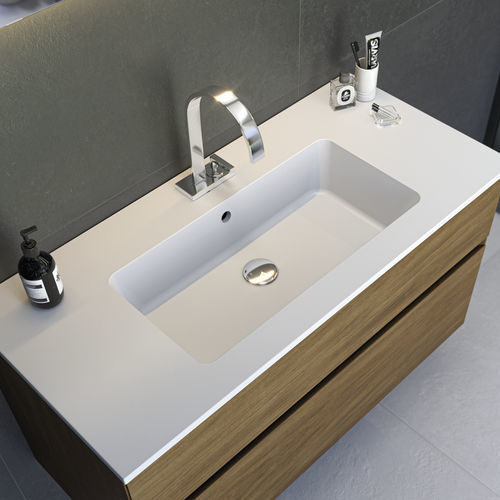 Vasque à encastrer - SOFIA - ZENON SMART SOLID SURFACE - en Solid Surface / antibactérienne / finition mat