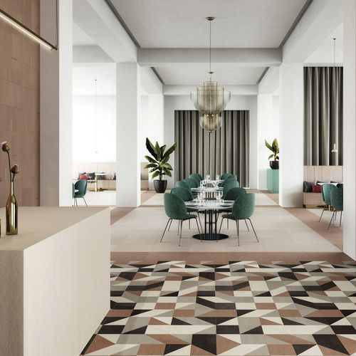 Carrelage en grès cérame - STUDIO - PORCELAINGRES - finition naturelle / texturé / d'intérieur