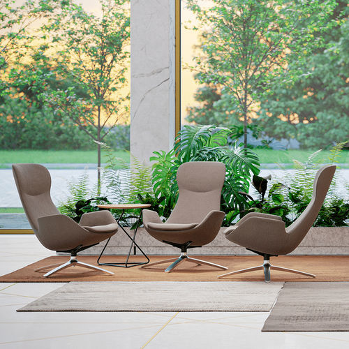 Fauteuil contemporain - Solo - Cavaletti S/a - en tissu / en cuir / en polyester