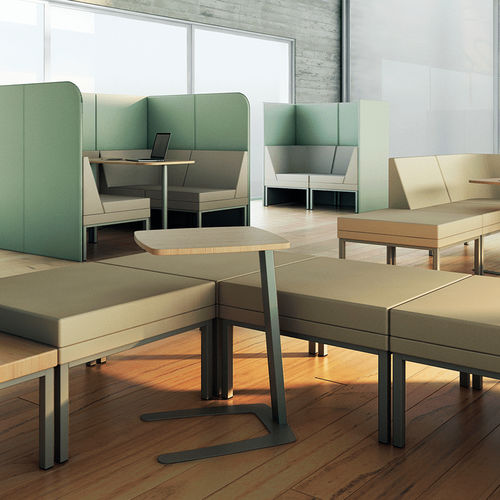 Table d'appoint contemporaine - Talk - Cavaletti S/a - en MDF / avec piètement en acier / carrée