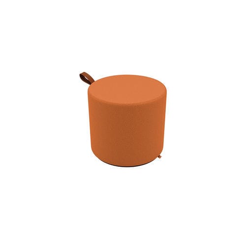 Pouf contemporain - Spin - Cavaletti S/a - en tissu / en cuir / rond