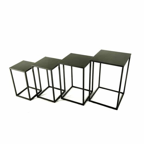 Piédestal contemporain - Quatuor(S) - SAS Socles et Supports - en acier / sur mesure / pour sculpture