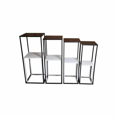 Piédestal contemporain - Quatuor et Quatuor (S) - SAS Socles et Supports - en acier / sur mesure / pour sculpture