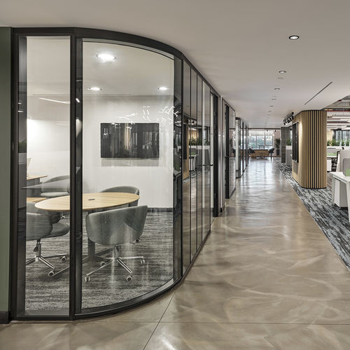 Cloison amovible - ALNOPLAN F100 - ALN Office - Altinbölme Partition Wall - modulaire / vitrée / en bois