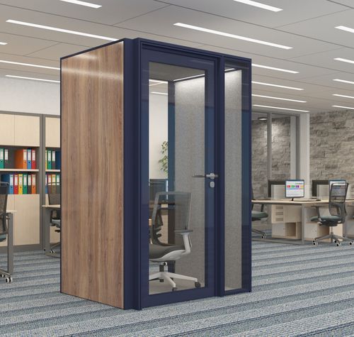 Cabine téléphonique professionnelle - ALNO POD SMALL PLUS - ALN Office - Altinbölme Partition Wall - en verre / en bois / en aluminium