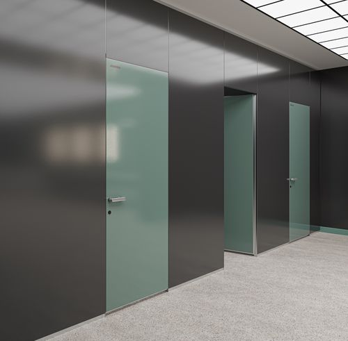 Cabine sanitaire stratifiée - ALNO CUBICLE - ALN Office - Altinbölme Partition Wall - en HPL / en verre / en bois