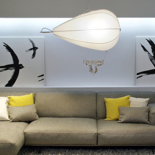 Plafonnier design original - BIG LIGHT ZEPPELIN - ARTBUZ creative workshop - ovale / en métal / en aluminium
