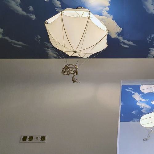 Plafonnier design original - LIGHT AIRSHIP - ARTBUZ creative workshop - ovale / en métal / en aluminium