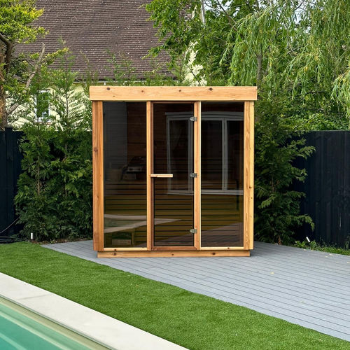 Sauna résidentiel - 7FTx6FT - Urban Cedar Hot Tubs and Saunas - en verre / en cèdre rouge / d'extérieur
