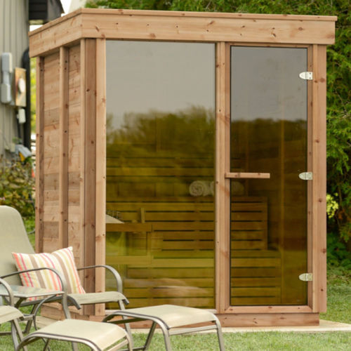 Sauna résidentiel - 6FTx6FT - Urban Cedar Hot Tubs and Saunas - en verre / en cèdre rouge / pour extérieur