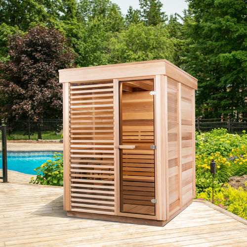 Sauna résidentiel - Compact 6FTx6FT - Urban Cedar Hot Tubs and Saunas - en verre / en cèdre rouge / pour extérieur