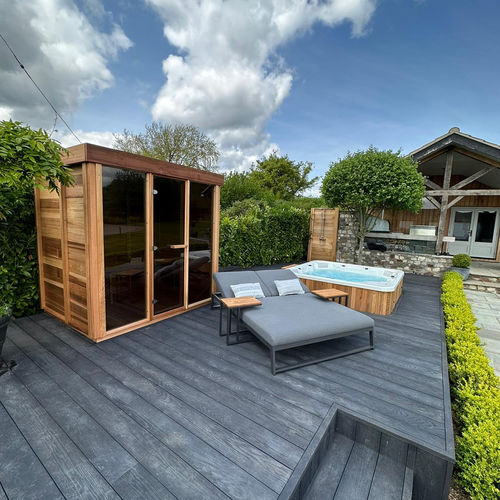 Sauna résidentiel - 7FTx6FT - Urban Cedar Hot Tubs and Saunas - en verre / en cèdre rouge / pour extérieur