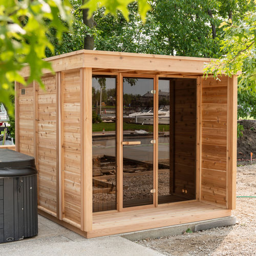 Sauna résidentiel - 9FTx7FT With Porch - Urban Cedar Hot Tubs and Saunas - en verre / en cèdre rouge / pour extérieur