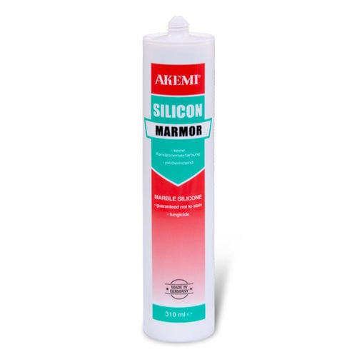 Mastic plastique - MARBLE - Akemi - à base de résine de silicone / de fixation / pour verre
