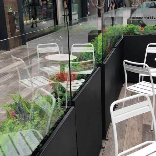 Séparateur d'espace en métal - SEPM100  - Conva - en verre / pour restaurant / pour hôtel