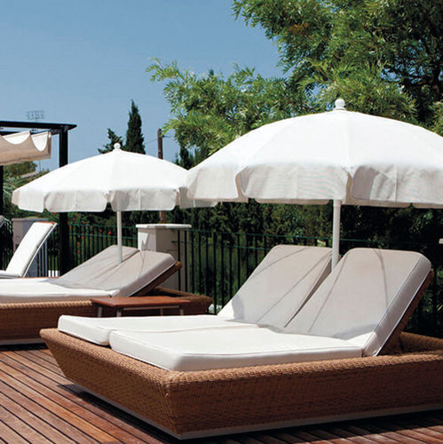 Parasol rond - Aqua - Conva - à mât central / en tissu / en aluminium