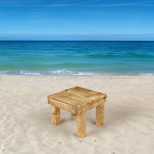 Table d'appoint contemporaine - CHSL45 - Conva - en pin / avec piètement en bois vernis / carrée