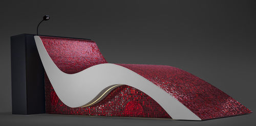 Siège de repos professionnel - ROSE-RED - SOLEUM GmbH - pour hôtel / en mosaïque de verre / en microciment