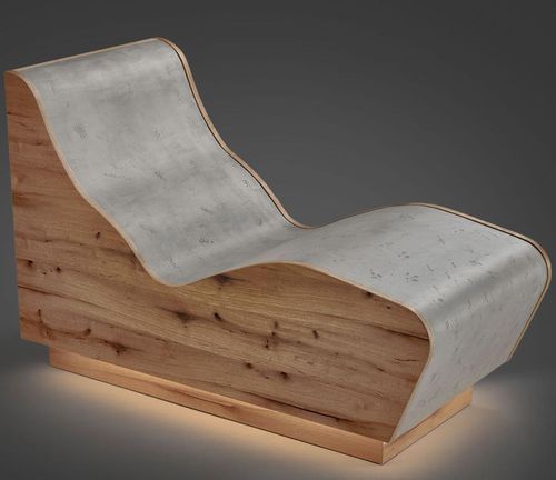 Siège de repos professionnel - WOODON - SOLEUM GmbH - en chêne / en microciment / chauffé