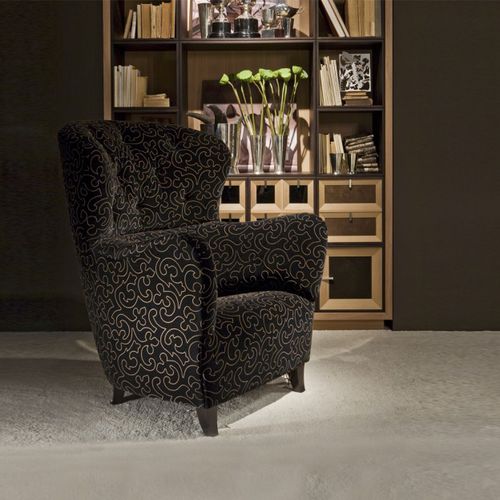 Fauteuil classique - A1380 - ANNIBALE COLOMBO - en tissu / en cerisier / bergère