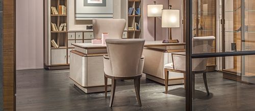 Bureau sur pied - Bolina - ANNIBALE COLOMBO - contemporain / en bouleau / droit