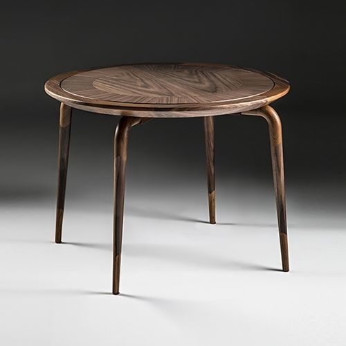 Table basse contemporaine - Rosetta - ANNIBALE COLOMBO - en noyer / en teck / avec piètement en teck