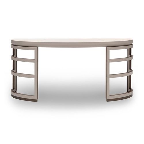 Console contemporaine - Z1643 - ANNIBALE COLOMBO - en bois / en cuir / avec piètement en bois