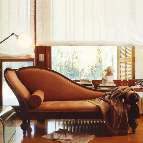 Méridienne classique - A 633 - ANNIBALE COLOMBO - en velours / en tissu / en bois