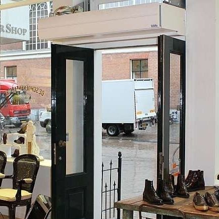 Rideau d'air mural - INVISIDOR DOORFLOW - BIDDLE - professionnel / pour commerce